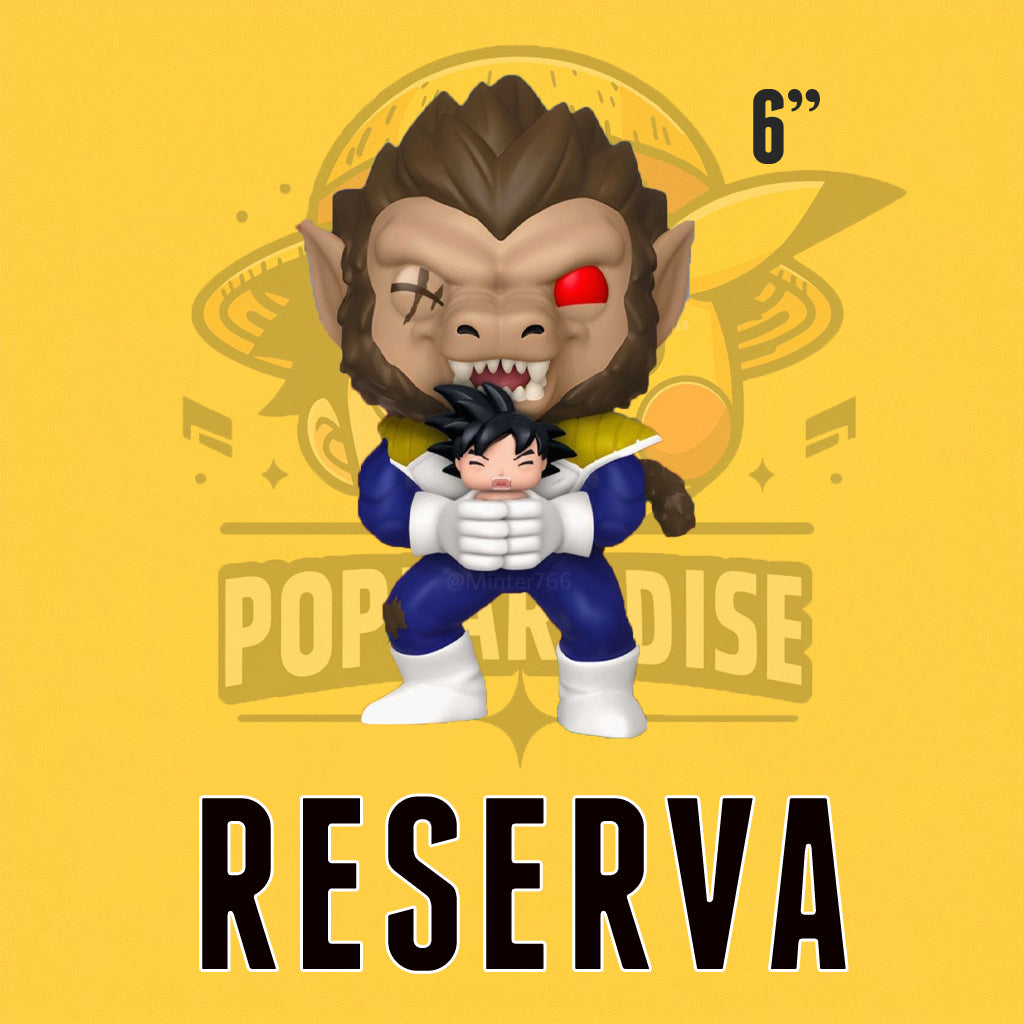 Custom Pop! Dragon Ball - Vegeta Ozaru (Great Ape) agarrando Goku