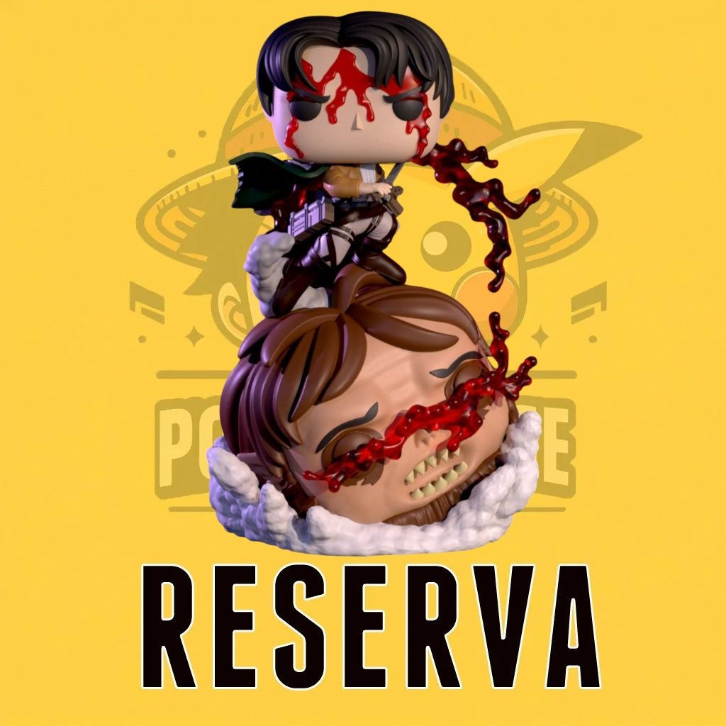 Custom Pop! Attack On Titan - Levi vs Titán Bestia