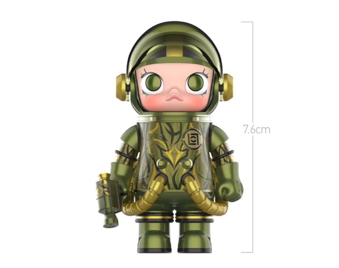 Pop Mart! Molly - MEGA SPACE MOLLY 100% CLOT-Olive Alienegra