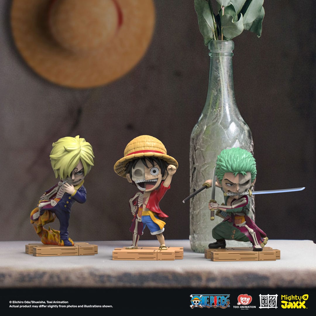 Mighty Jaxx! One Piece - Pack triple de Luffy, Zoro y Sanji (10 cm)