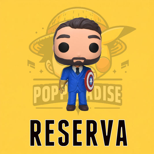 Custom Pop! Personalizados - Chico traje con escudo capitán américa y guantelete del infinito