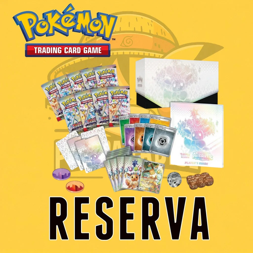 TCG Pokémon! Elite Trainer Box Escarlata y Púrpura Evoluciones Prismáticas SV8.5 (Español) (RESERVA)