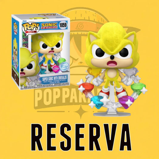 Funko Pop! Sonic - Super Sonic with emeralds PLUS 1059 (SE) (FLOCKED)