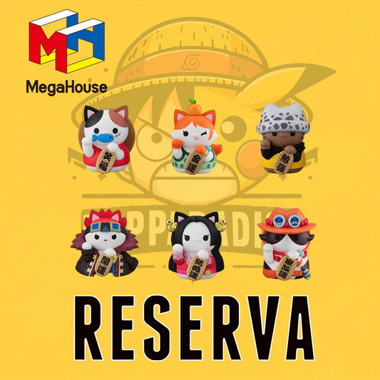 Megahouse! One Piece Mega Cat Project Figuras NyanPieceNyan! Beckoning cat Lucky Cat Pirates 7 cm Surtido Expositor (6)
