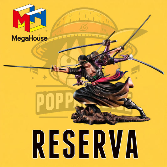 Megahouse! One Piece - P.O.P. SA-Maximum Roronoa Zoro Ver. Demon Spirit Kyuutouryuu Asura 17 cm