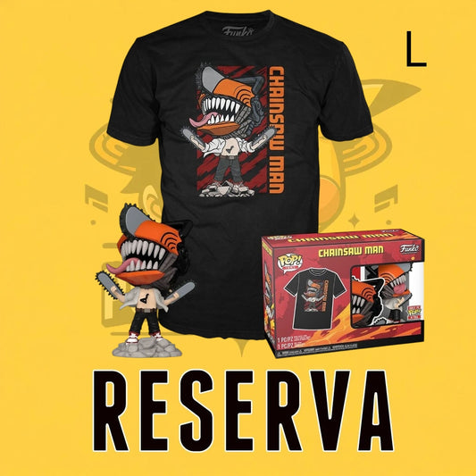 Funko Pop & Tee! Chainsaw Man Talla L (RESERVA)