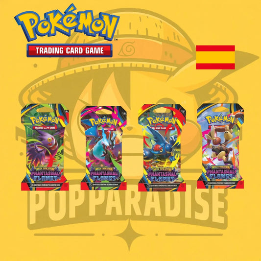 TCG Pokémon! Caja completa de Sobres Emblistados Fuegos Fantasmales (24 Sobres) (Español)
