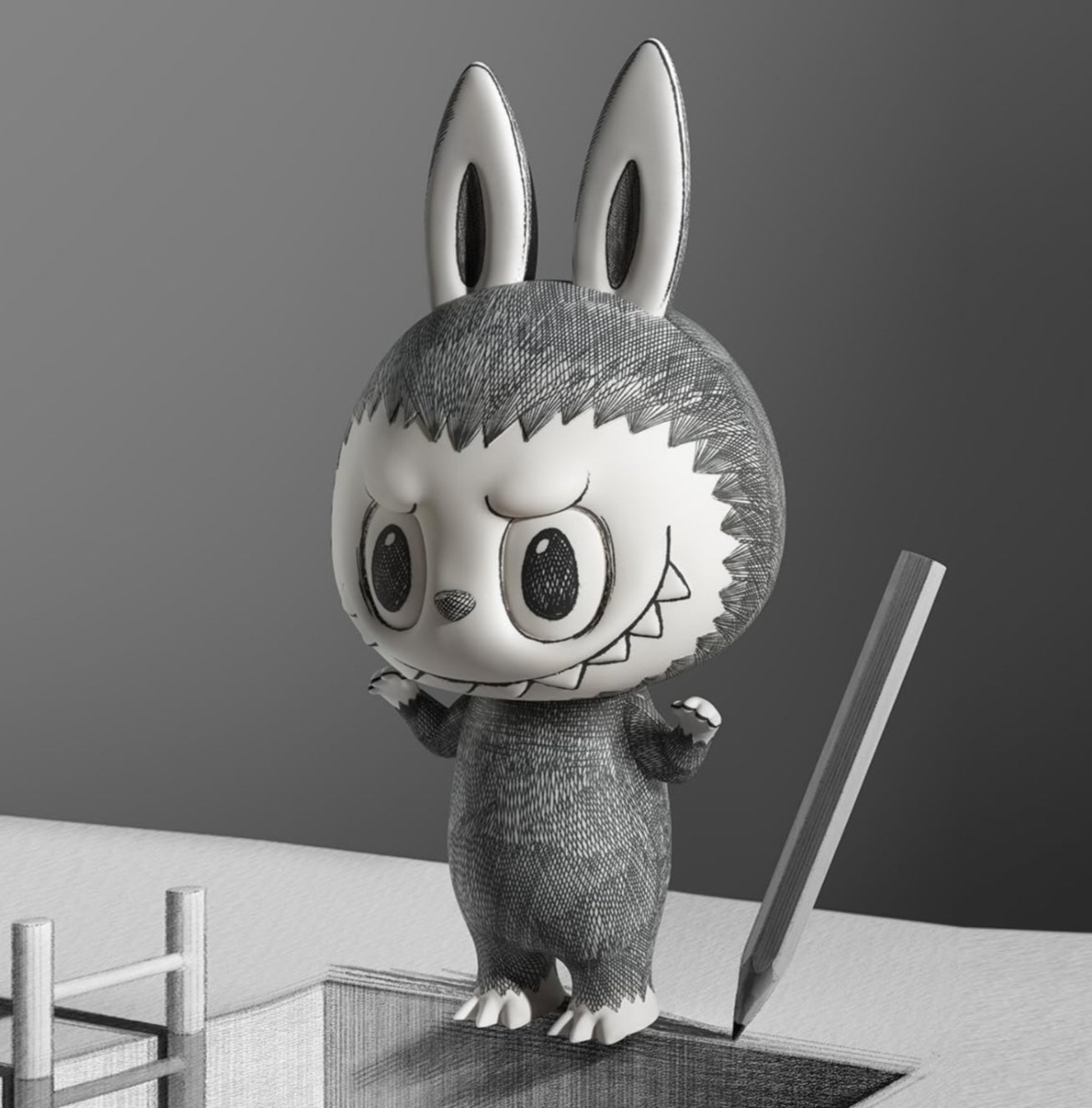 Pop Mart! The Monsters - MEGA LABUBU 400% Sketch
